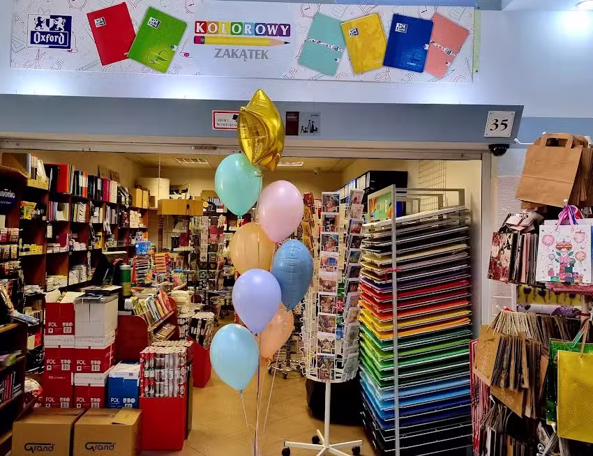 Artykuły szkolne,balony,artykuły biurowe, artykuły papiernicze, zabawki, gry, Kolorowy Zakątek